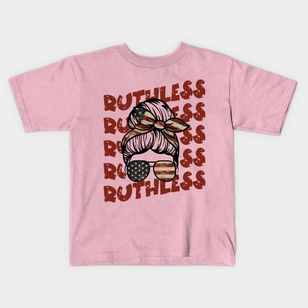 Messy Bun Roevember Ruthless Kids T-Shirt by Teewyld